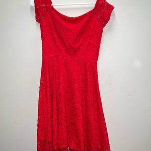 Red event dress